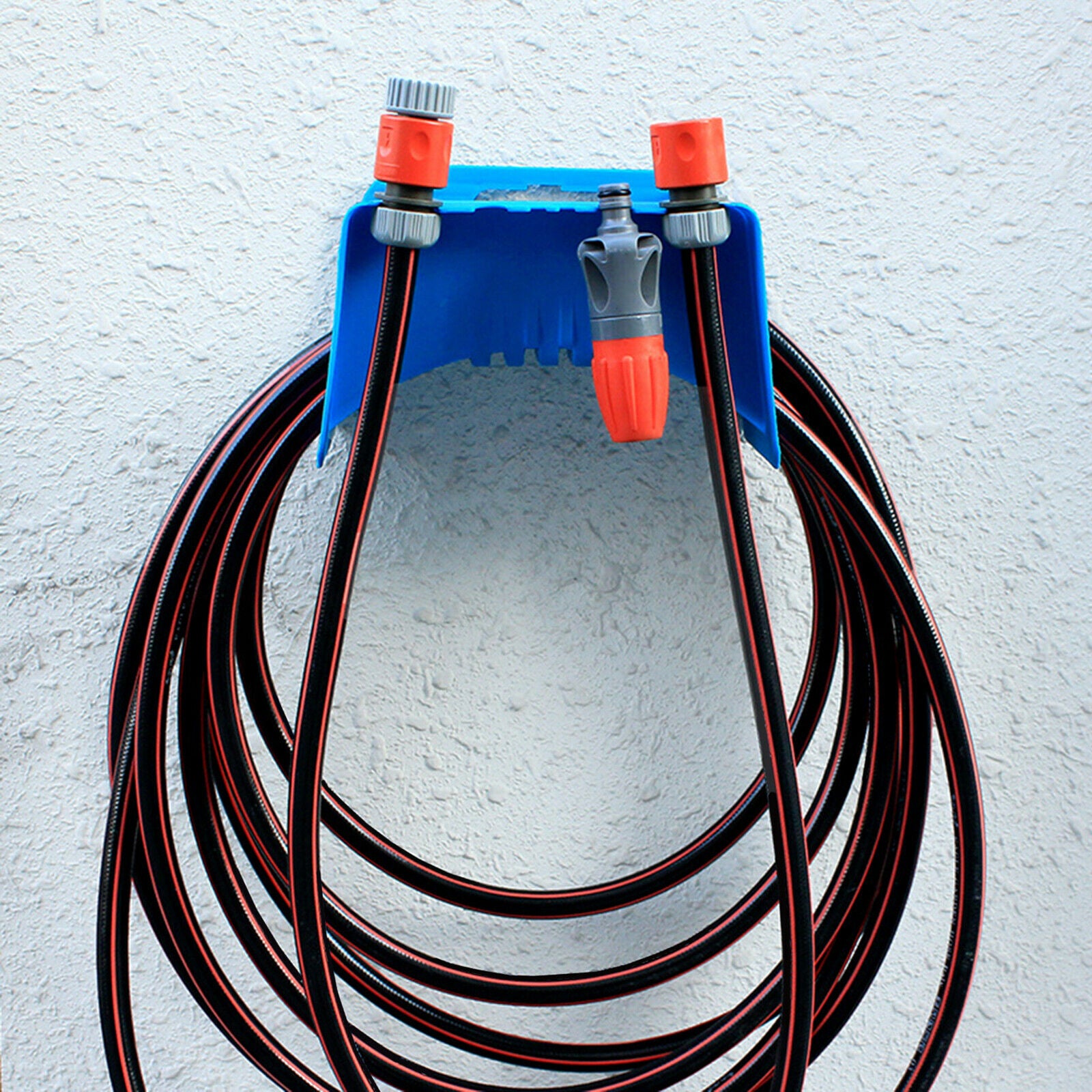 Hose Hanger Hose Reel Holder Wall-Mounted Water Pipe Storage Rack Blue