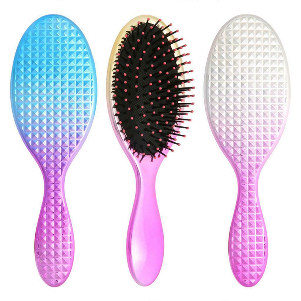 Antistatic Detangling Hairbrush Gradient Color for Adding Hair Shine Blue