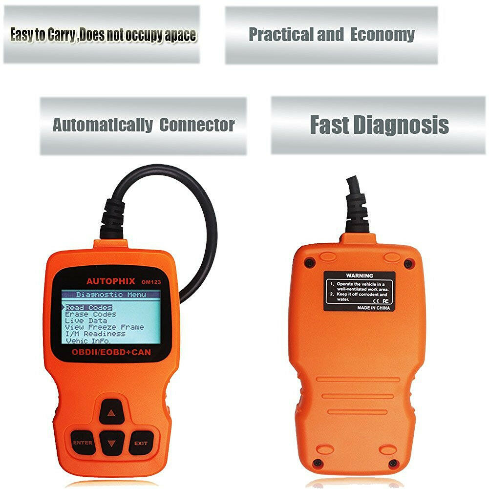 OM123 OBDII OBD2 EOBD Car Vehicle Code Reader Scanner Auto Diagnostic Scan Tool
