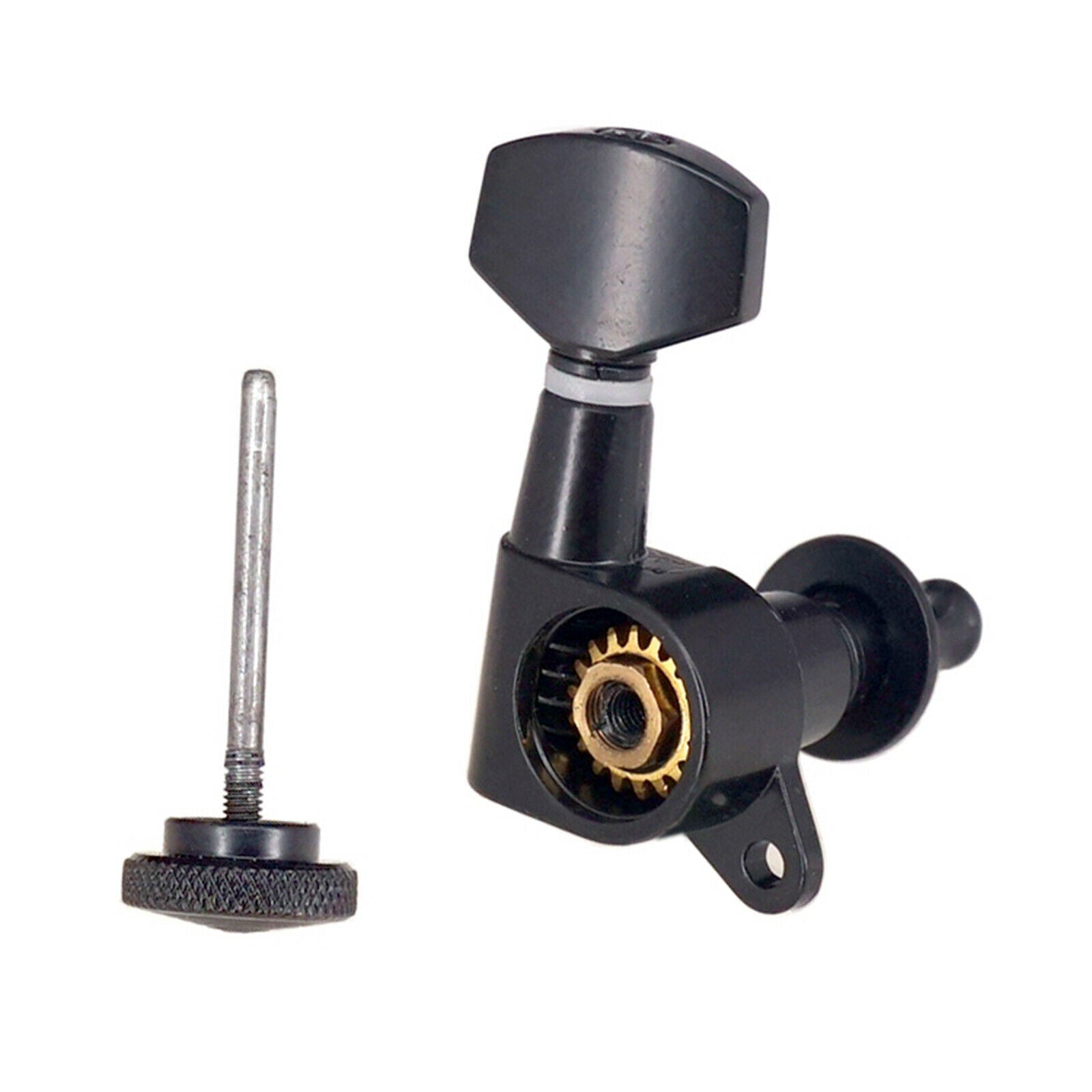 6R Guitar Machine Heads String Tuning Pegs Tuners Black Repalcement Accs