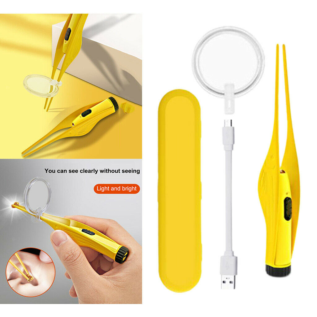 USB LED Flashlight Earpick Ear Cleaner Wax Removal Tool +Magnifier Style 2