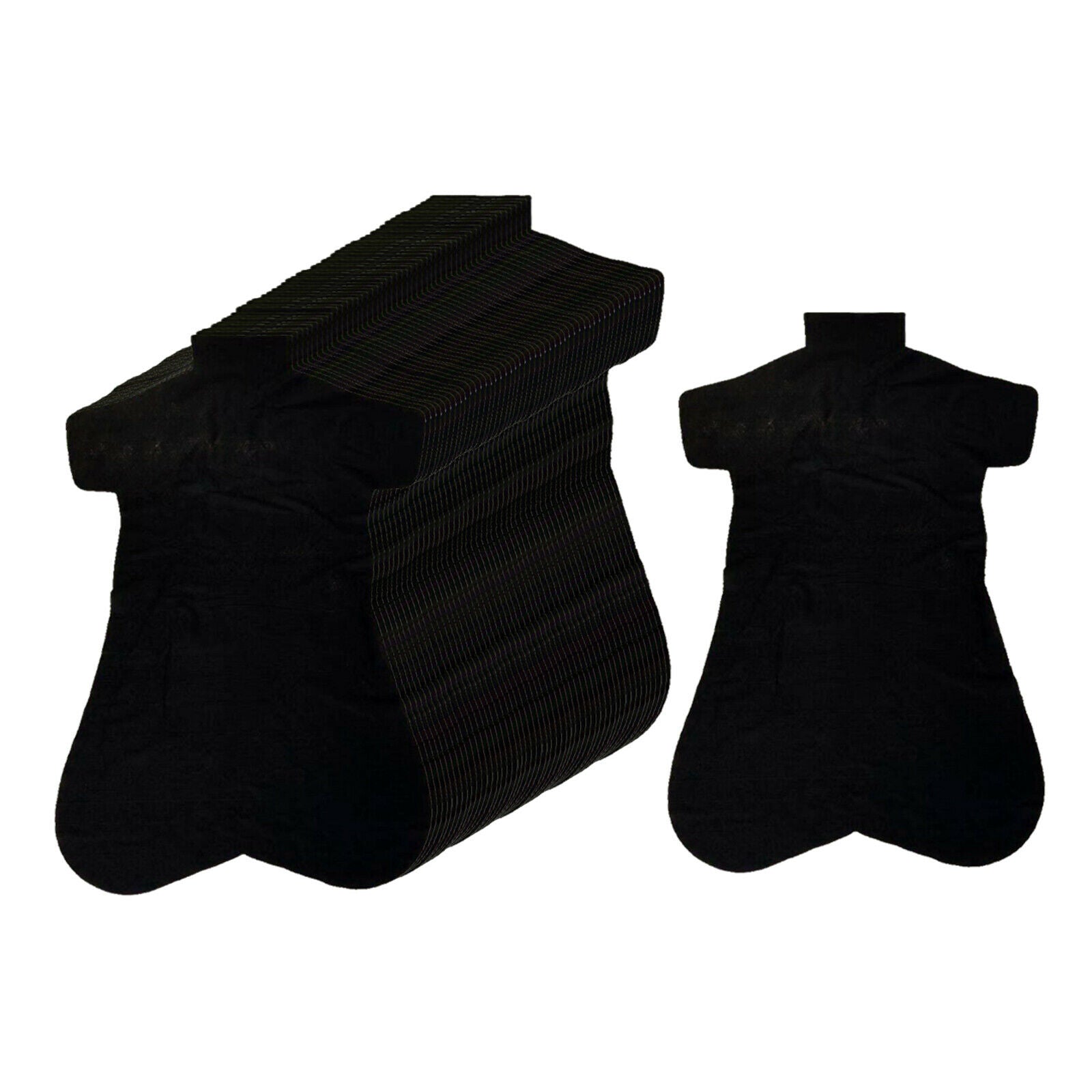 50pcs/set Disposable Back Shaped Pads Back Sheet Non-woven Fabric Black