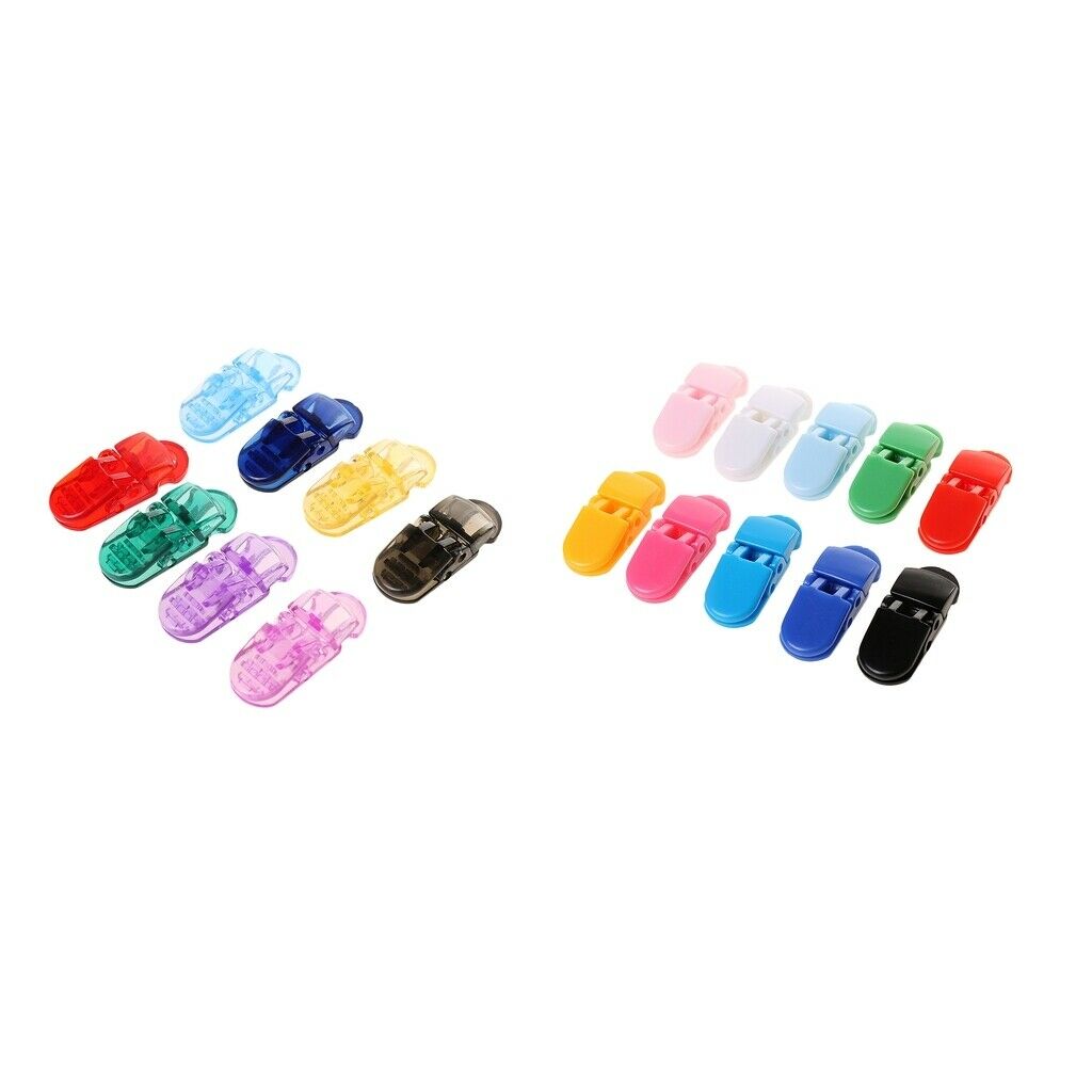 18Pcs Plastic Pacifier Soother Clip Dummy Clips Baby Shower Gift