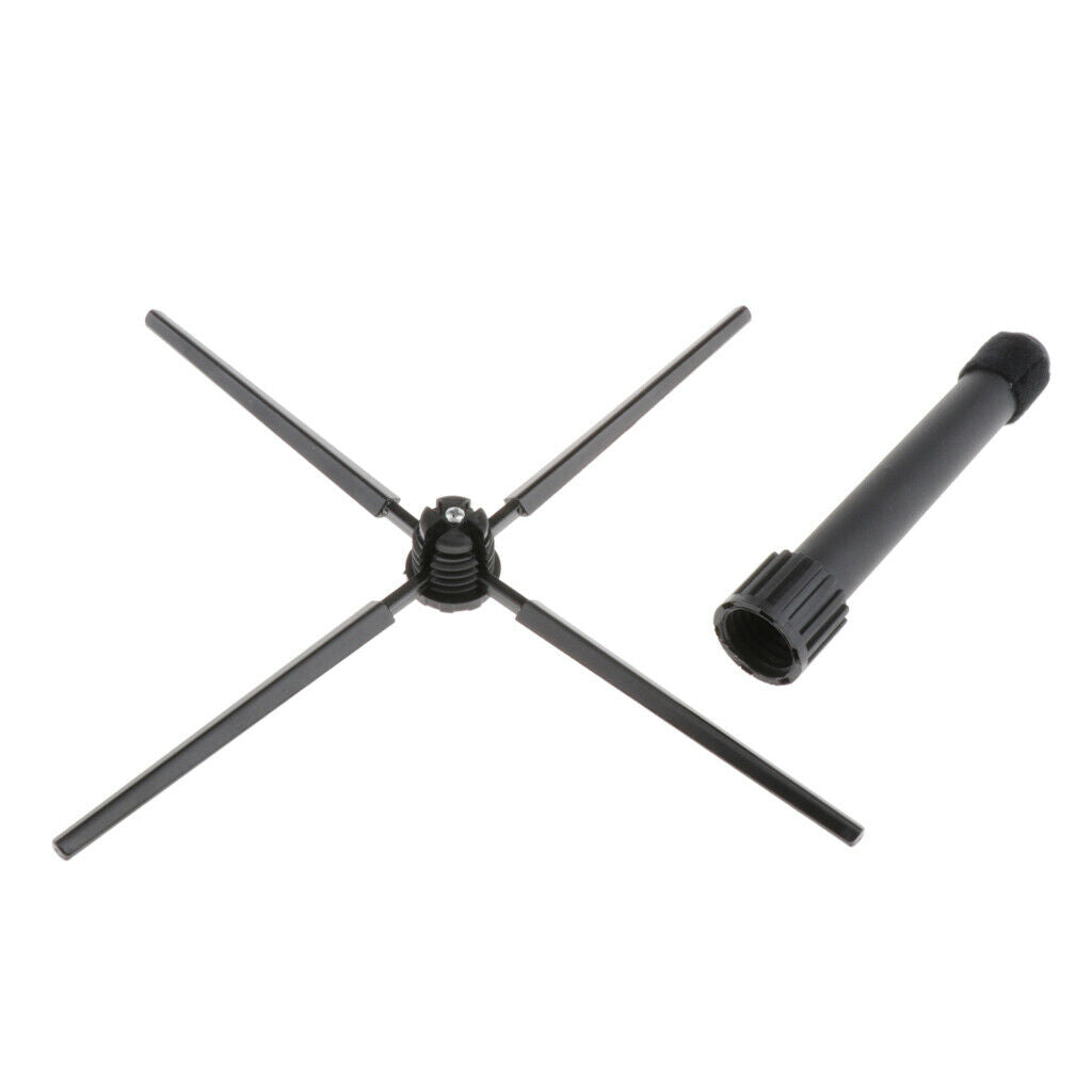 Foldable Flute Clarinet Stand Holder Black for Flute Clarinet Parts Accs