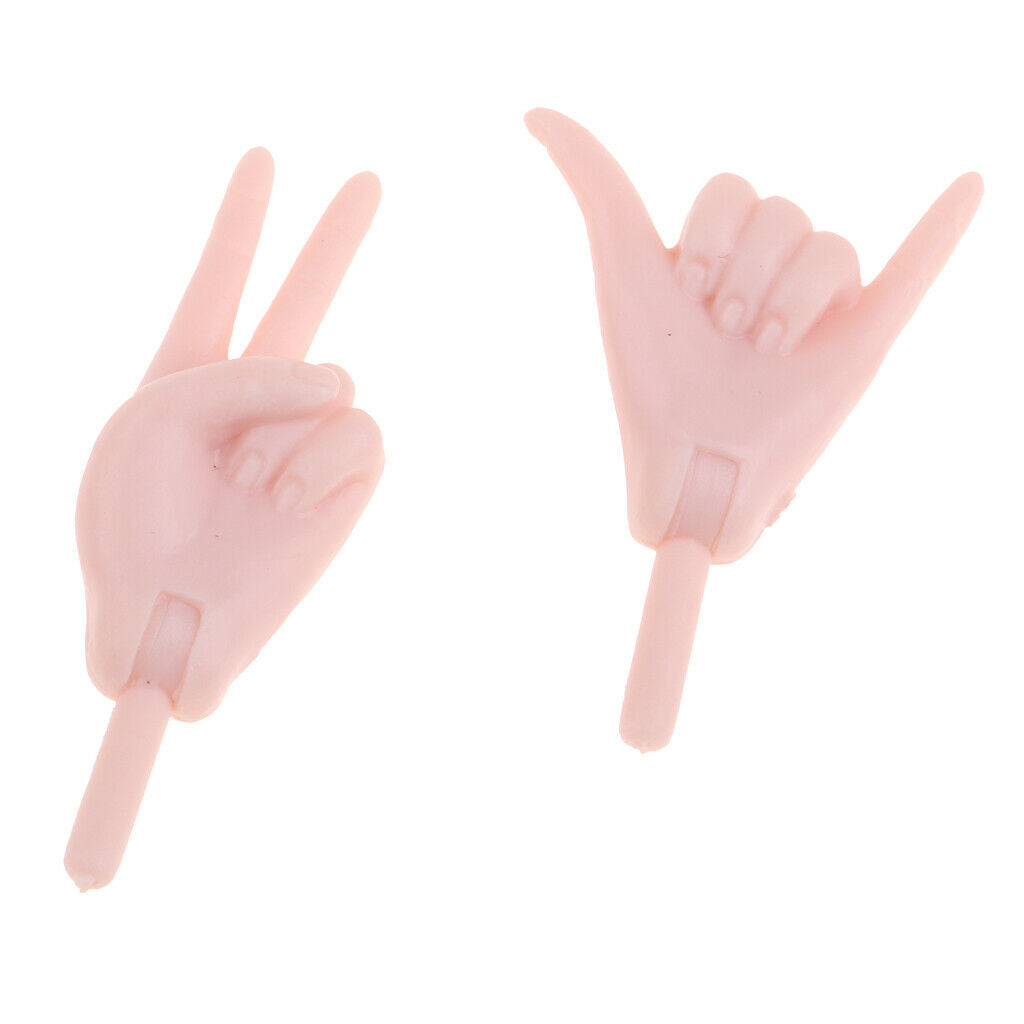 4 Pairs Movable Joints Hands for 1/6 Female Action Figures BJD DOD AS DZ Dollfie