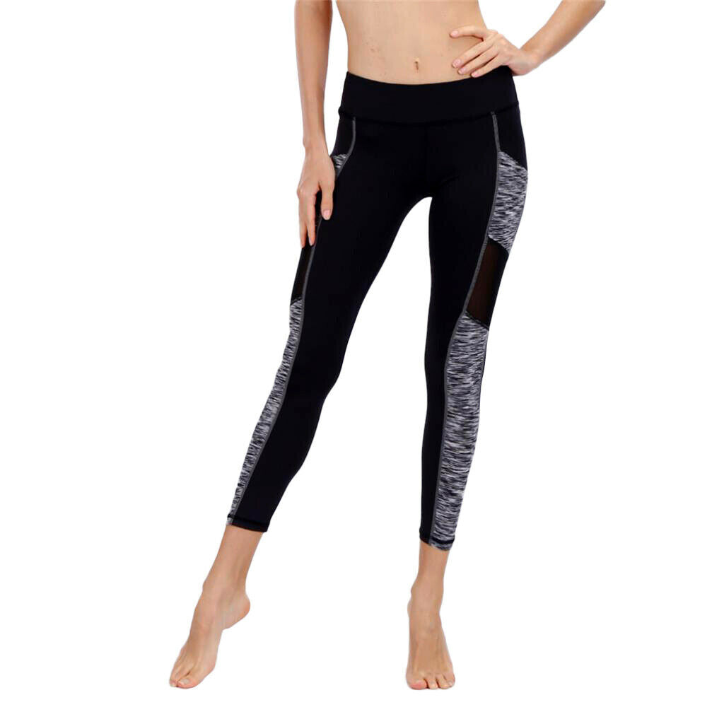 Women Running Stretch Sports Pants Trousers Yoga Fitness Cropped Leggings XL