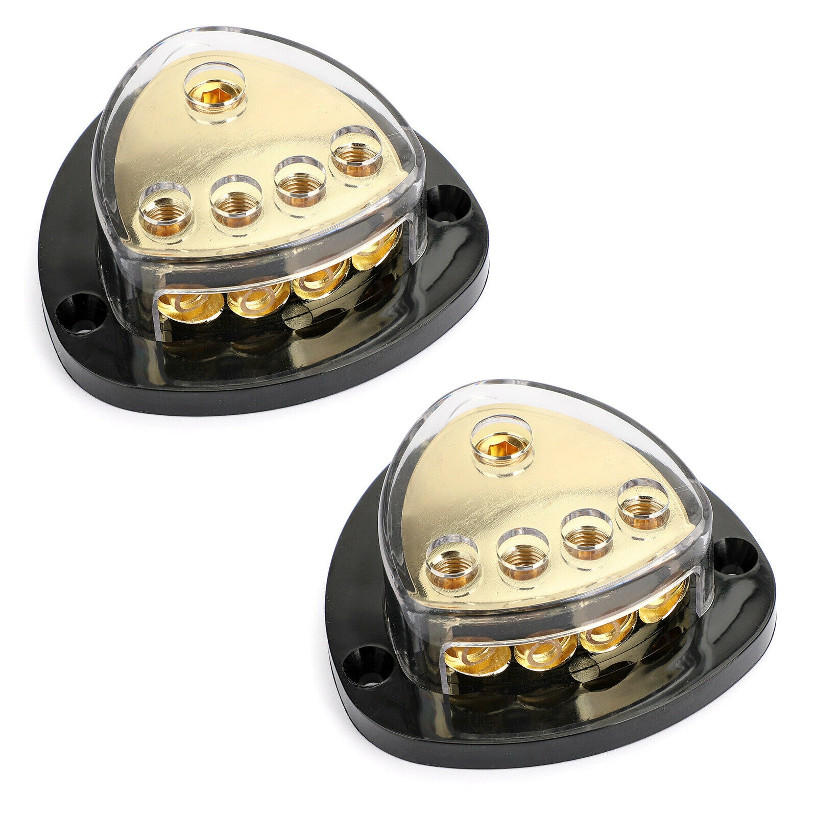 2pcs Distribution Block 0 Ga In 4x4 Ga Out 12V for Car Audio Marine CN