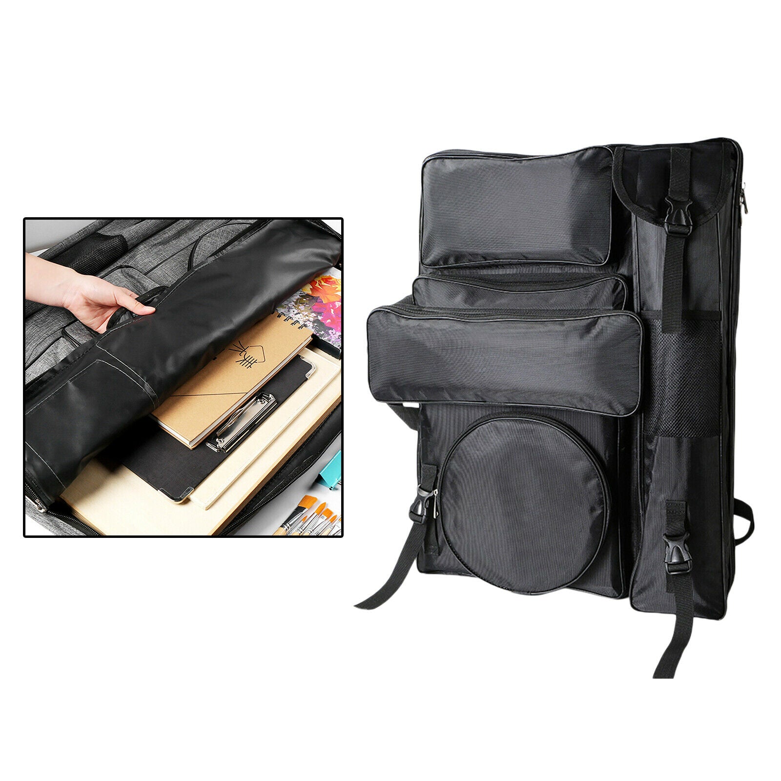 Portfolio Picture Bag Art Work Case Painting Paper Holder Fit 4K Travel