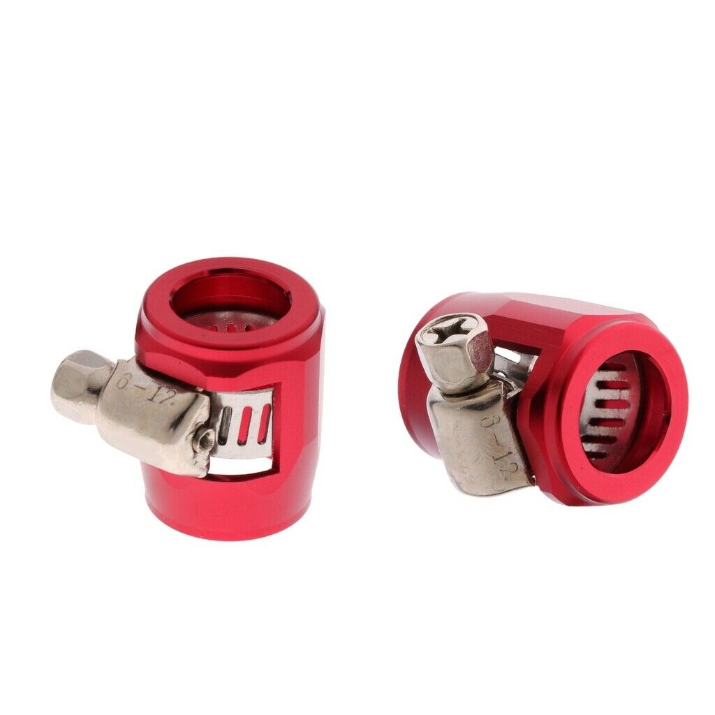 2X AN6 Hose End Finisher Aluminum Oil Water Pipe Clamp Outer Diameter