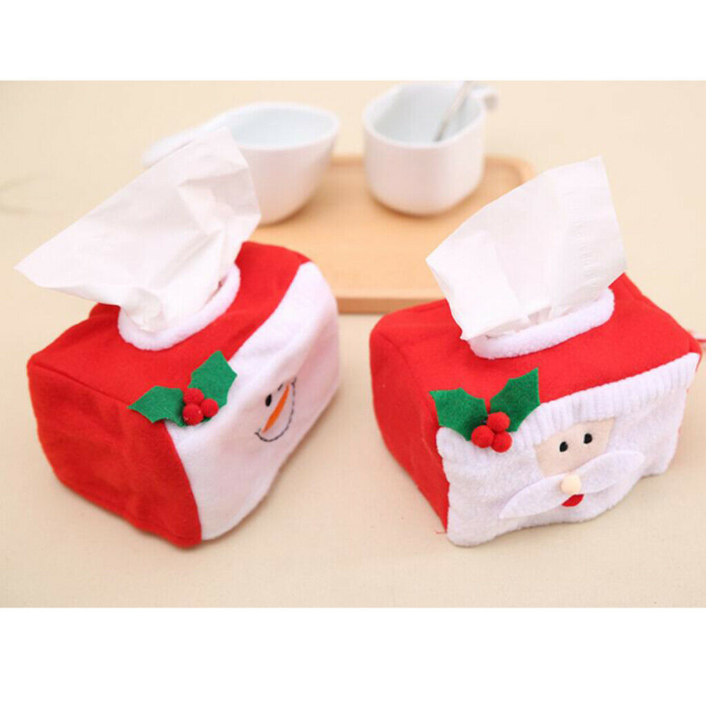 Christmas Tissue Box Napkin Holder Paper Towel Box   Santa