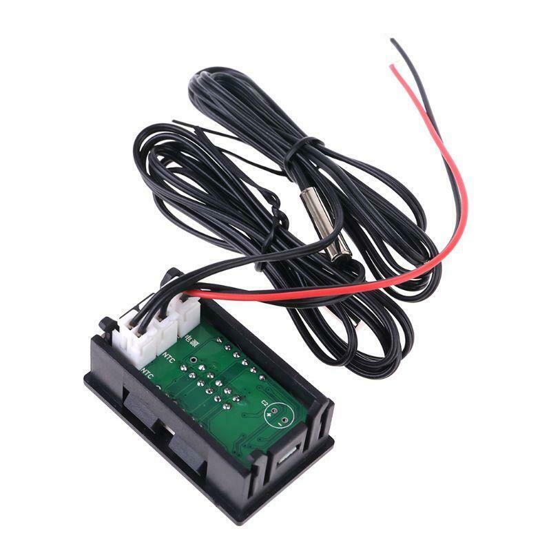 Dual Display Digital Thermometer Red+Blue Temperature Sensor Tester NTC Metal