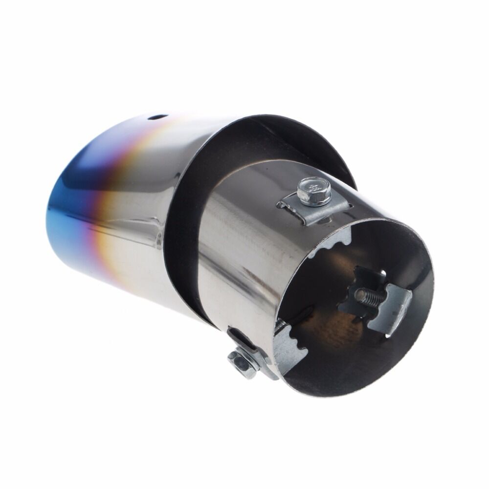 1xUniversal Bent Colorful Stainless Steel Auto Car Exhaust Pipe Tail Muffler Tip