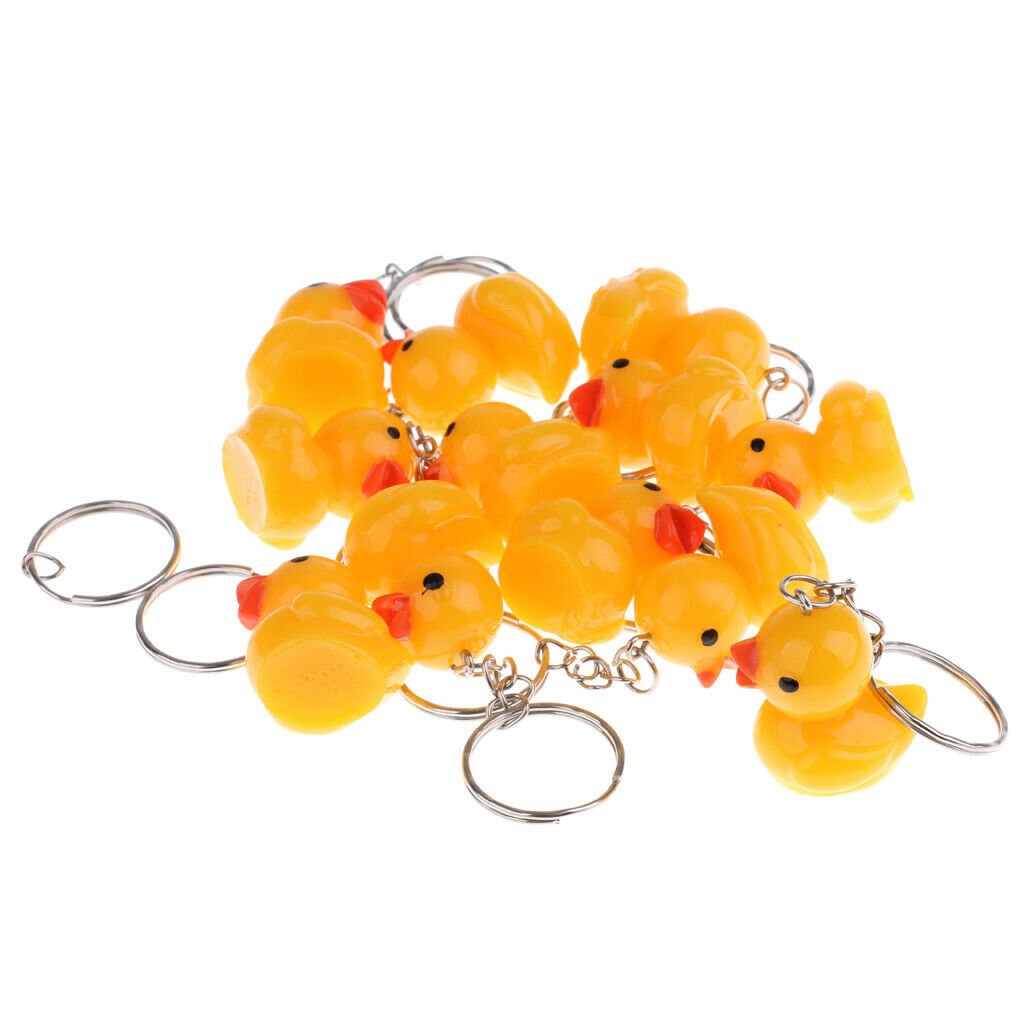 Pack of 12 cute simulation yellow duck charms