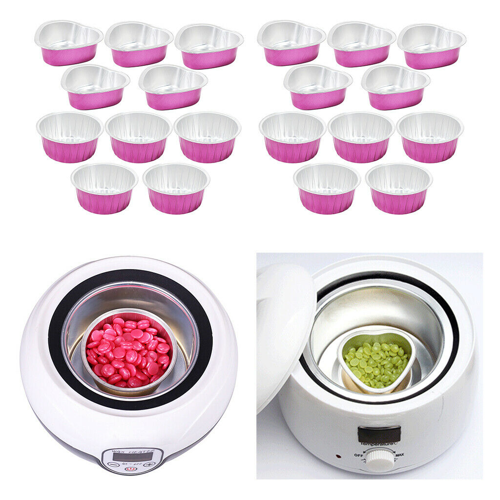 20 Pieces Wax Beads Beans Melting Bowl Pot for Home Chest Body Hair Removal