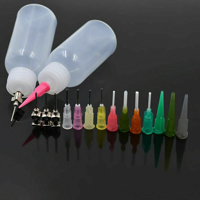 18x Full Set Henna Applicator Nozzles Bottles Paste Tattoo Body Art Drawing Tool
