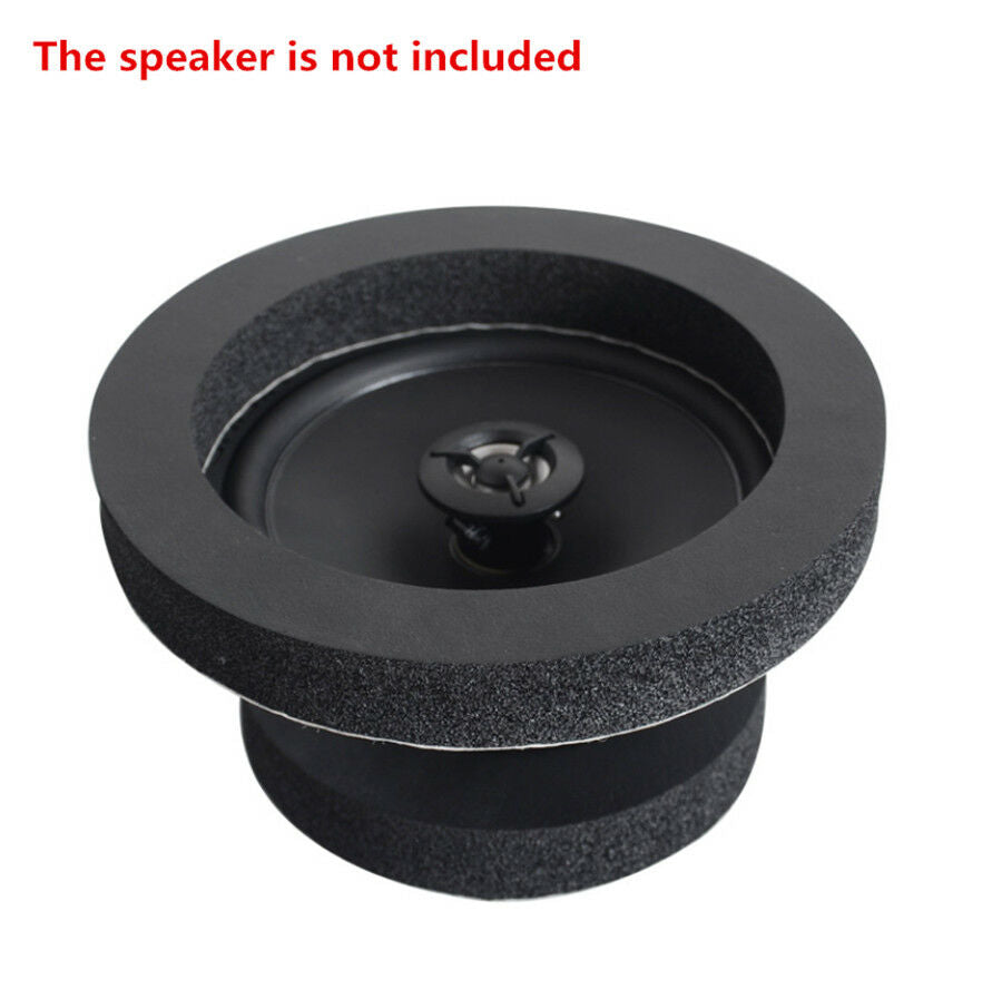 4 Pc 6.5'' Black Insulation  Rubber Foam Ring Self-adhesive For Car Door Speaker