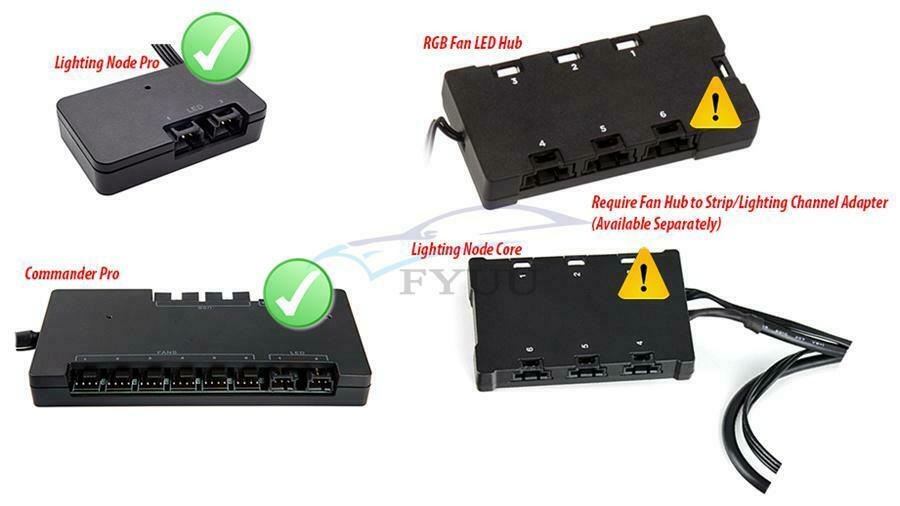 1× For Commander Pro Corsair RGB To ARGB iCUE Control Female Adapter Connector
