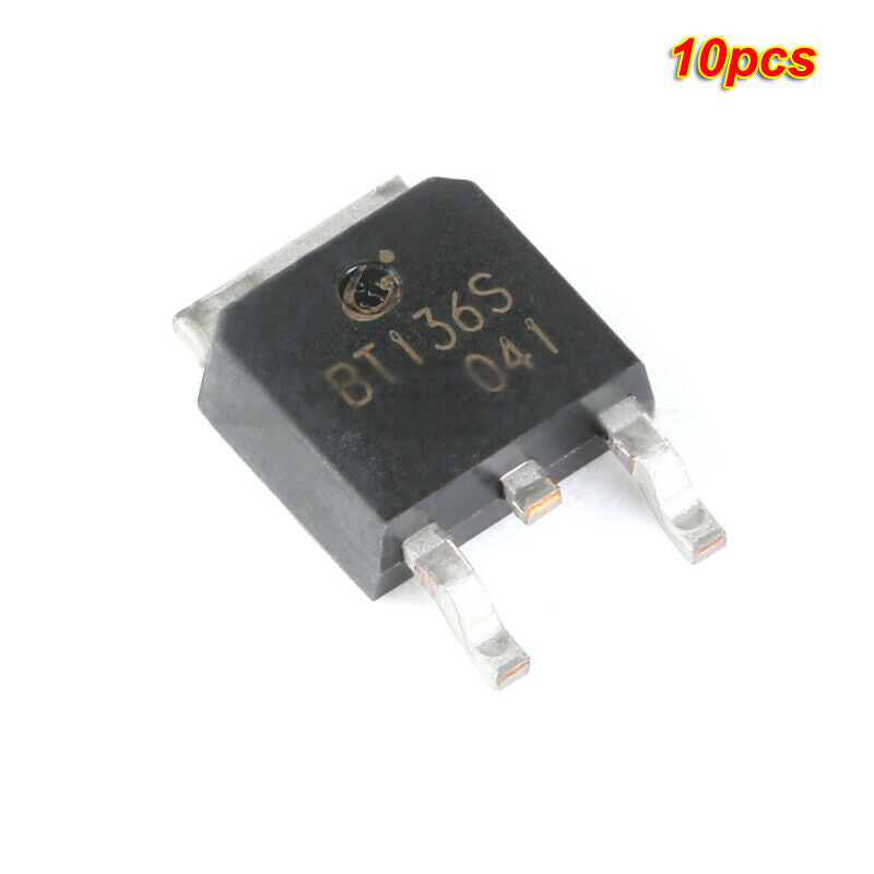 10pcs SMD BT136S TO-252 6A/600V three-terminal triac thyristor SCR