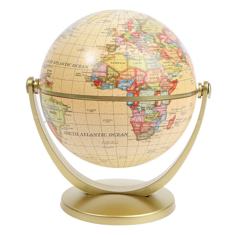 360 Degree Rotating World Globe Desktop Decor Geography Education School SupBDA