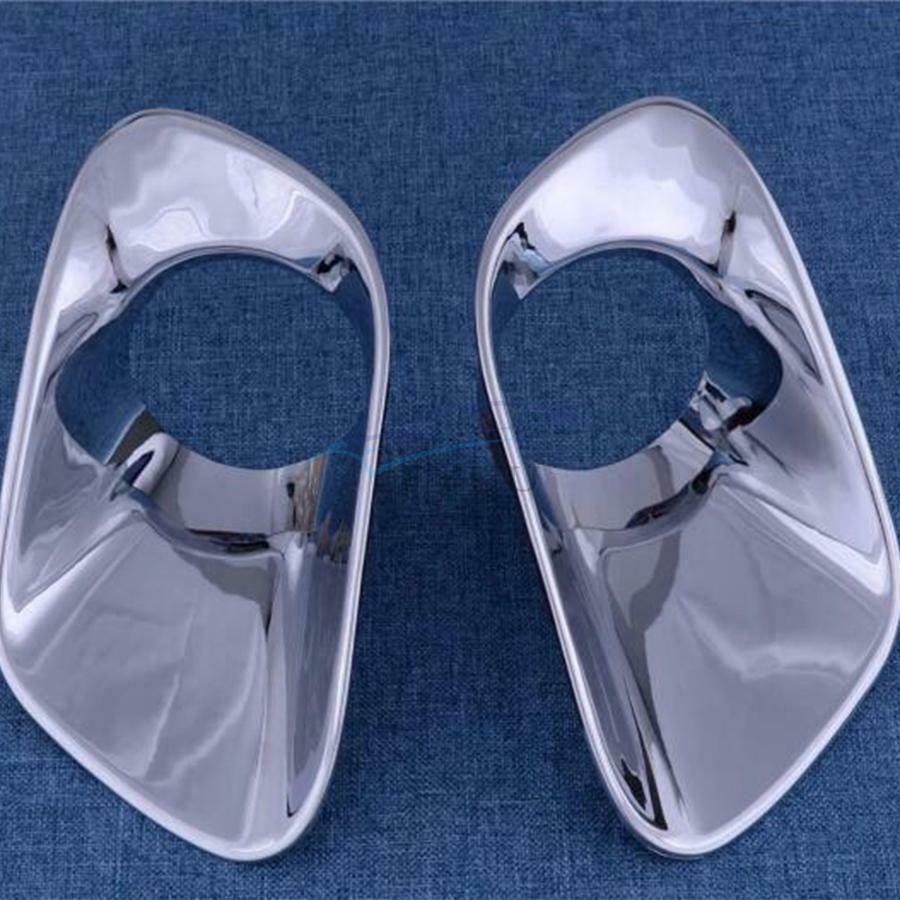 1 Pair Autocar Front Fog Lamp Frame Cover Trim For Jeep Grand Cherokee 2014-2016