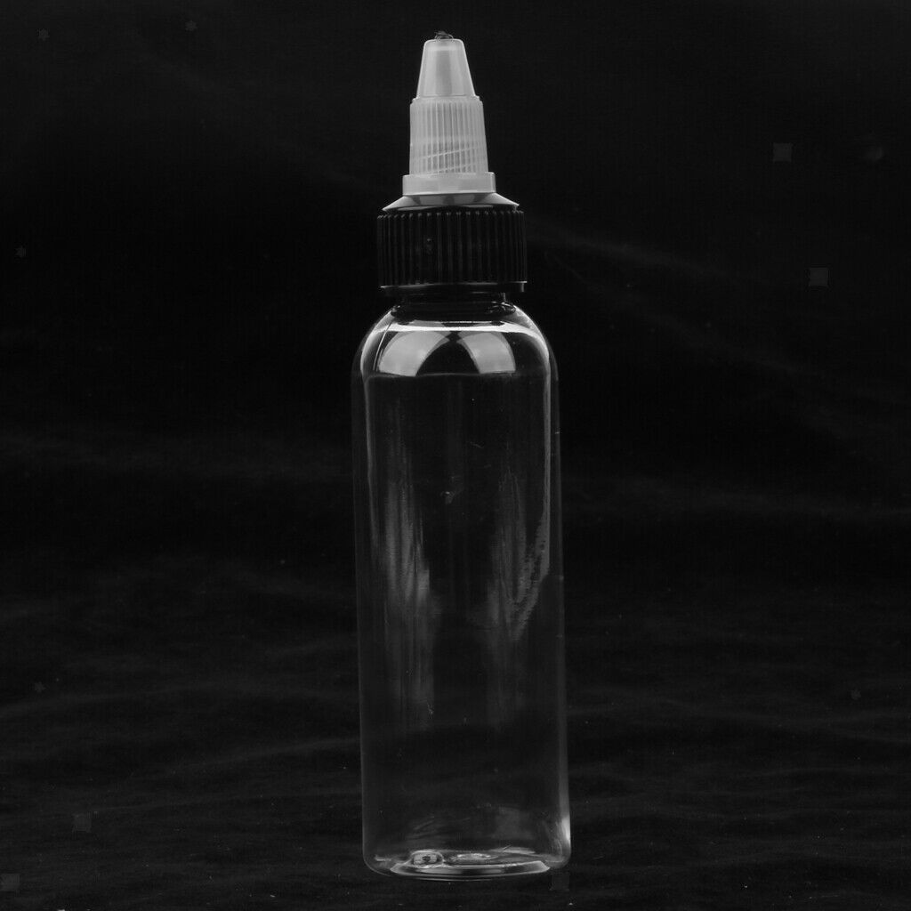 120x Plastic Empty Squeeze Bottles Twist Cap Nozzle Tip Liquid Paints Bottle 2oz