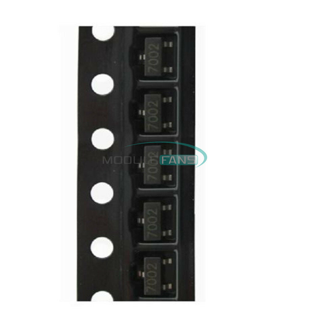 100Pcs 2N7002 702 7002 SOT-23( SMD ) N-Channel 60V 115mA MosFET M