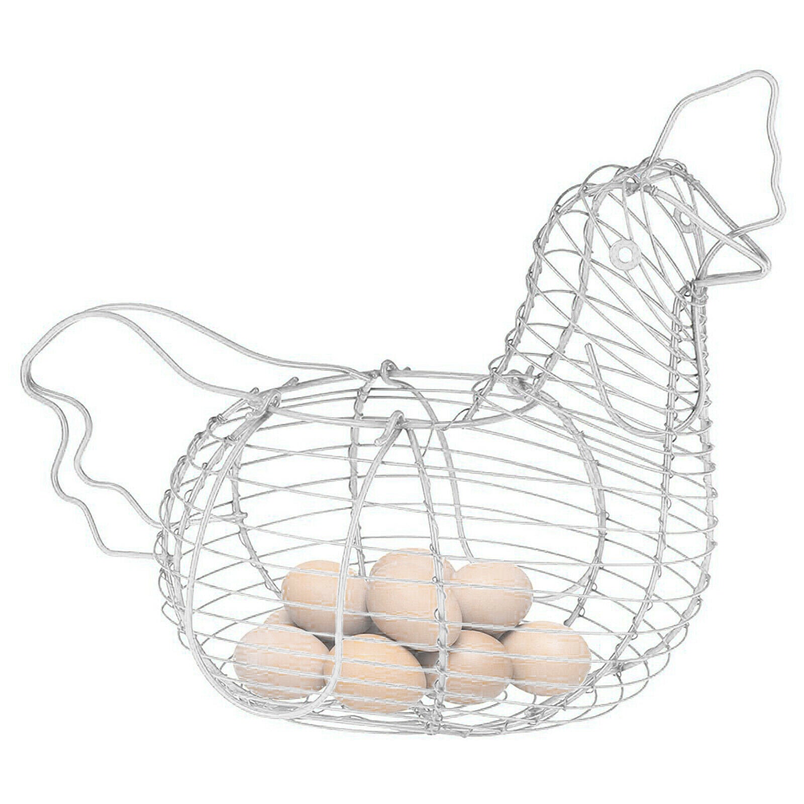 Innovative Eggs Storage Basket White Vegetables Rack Easter Party Decoration
