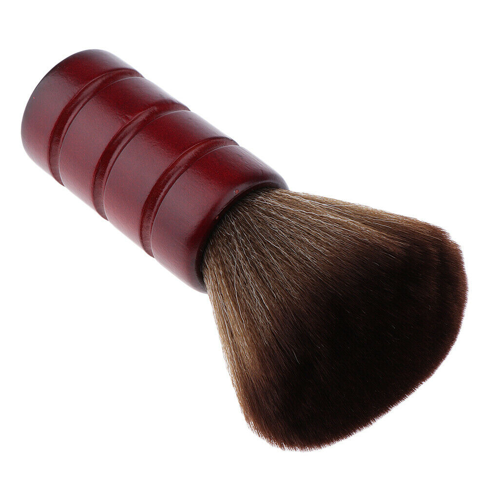 Large Hair Cutting Neck Duster Brush Professional Barber Natural Fiber Wooden
