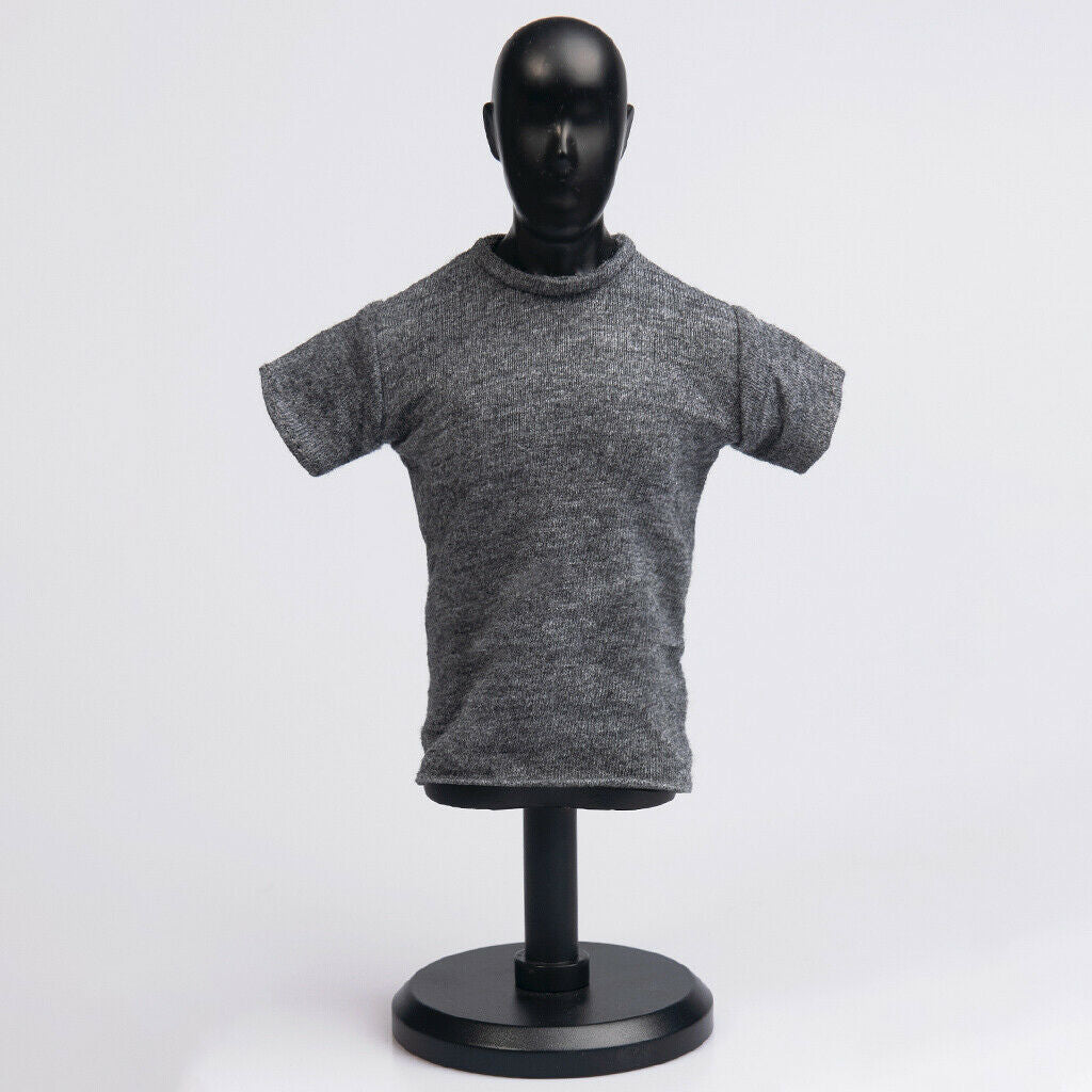 1/6 Scale T-shirt for HT TC Dragon 12in Action Figures Accessories D-Gray