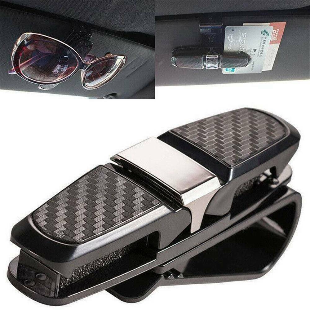 US Car Auto Sun Visor Glasses Sunglasses Card Ticket Holder Clip Universal Black