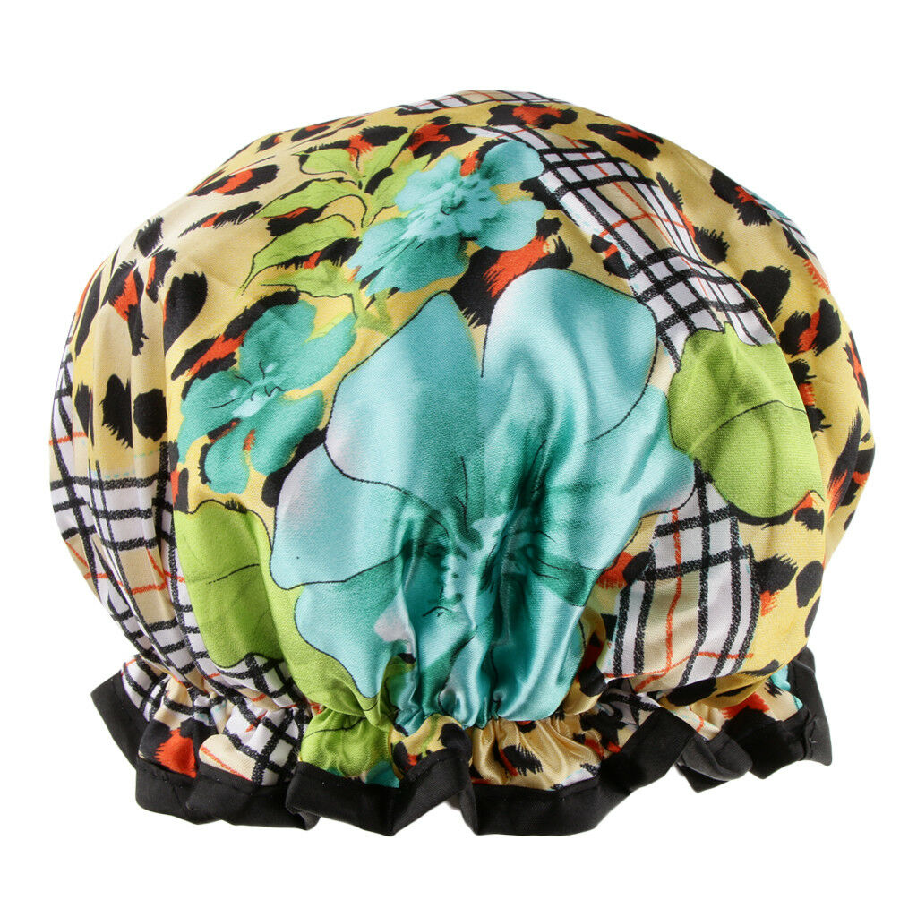 Waterproof Elastic Shower Women Bathing Salon Hair Cover   Hat Head Band