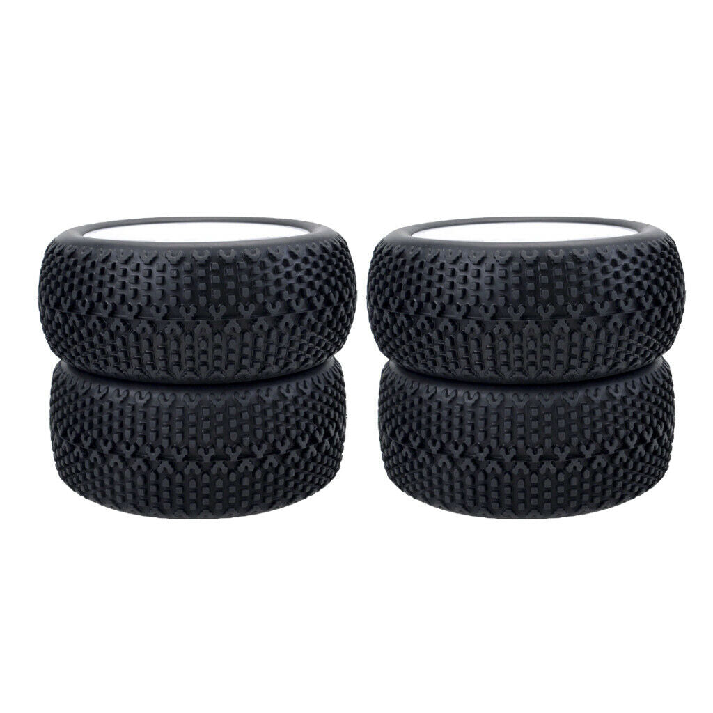 4x RC 1:8  Car Buggy Foam Rubber Tyre Tires & Wheel Rim For HPI HSP