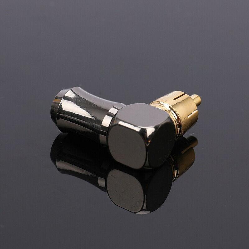 1pc Plated Right Angle RCA Male Plug Audio Video Connector Solderi.l8