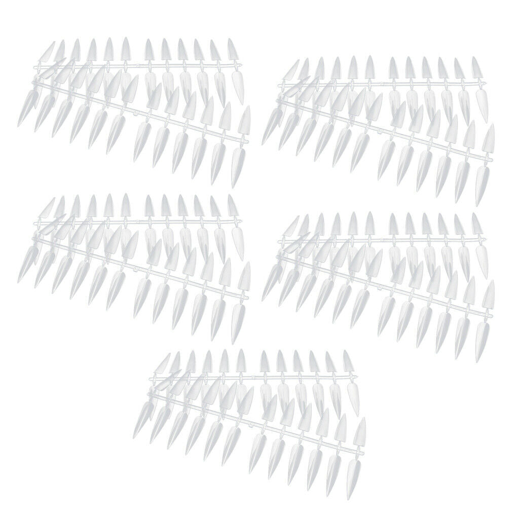10 Sheets Pro Nails Tips Nail Polish Art Color Display Chart 240 Tip Clear