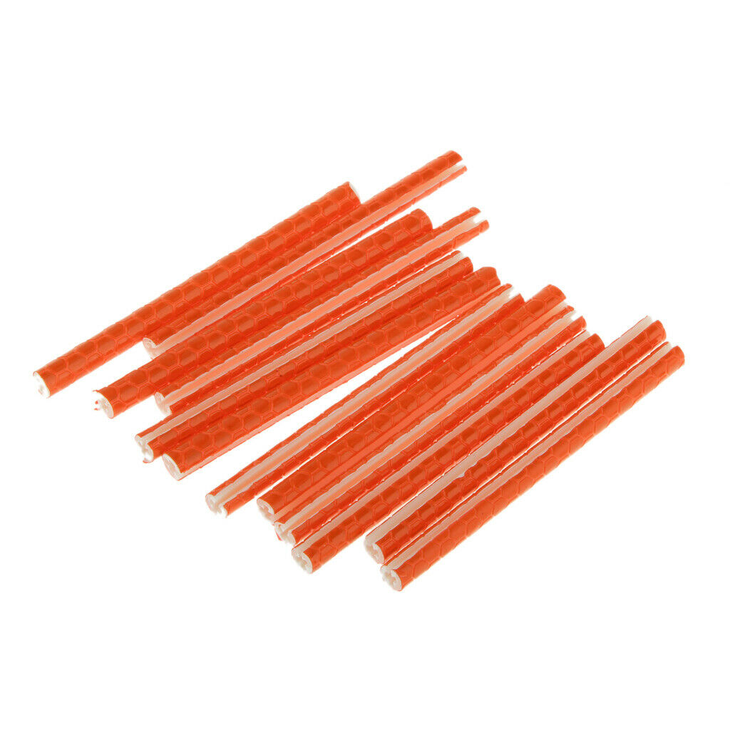 Bike Cycling Reflective Spoke Rod Wheel Rim Reflector Clip On Tube -Orange