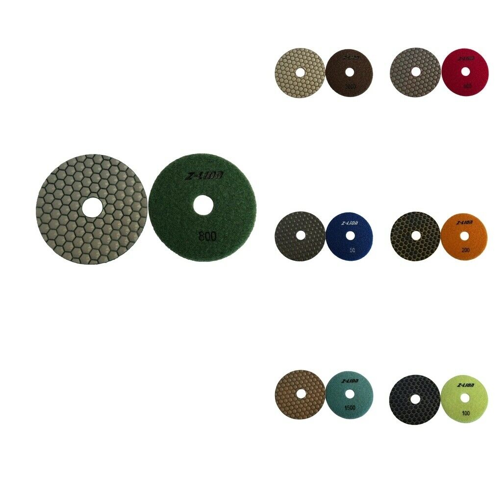 4inch Diamond Dry Polishing Pads for Concrete Granite Stone Marble 50#