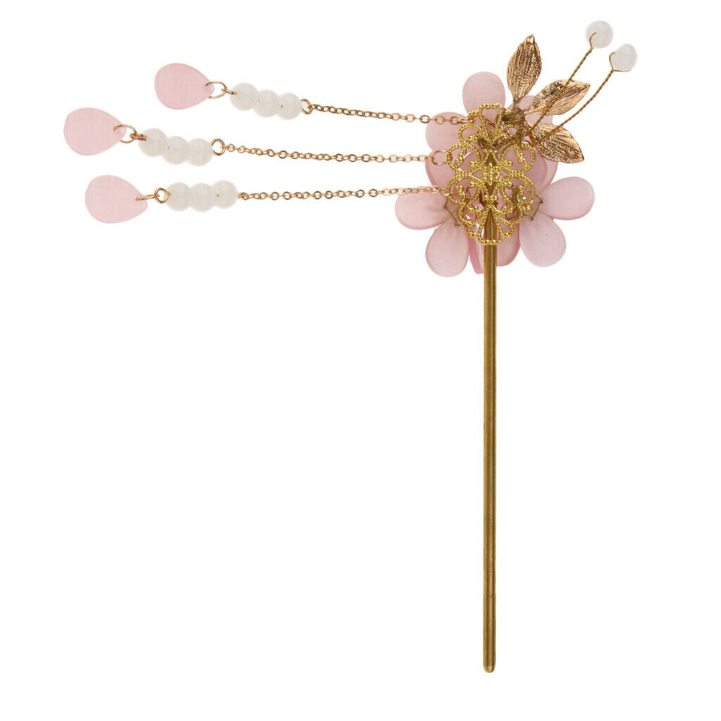 Fashion Women Leaf Flower Hair Chopstick Hair Stick Hairpin Chignon Pin Gift