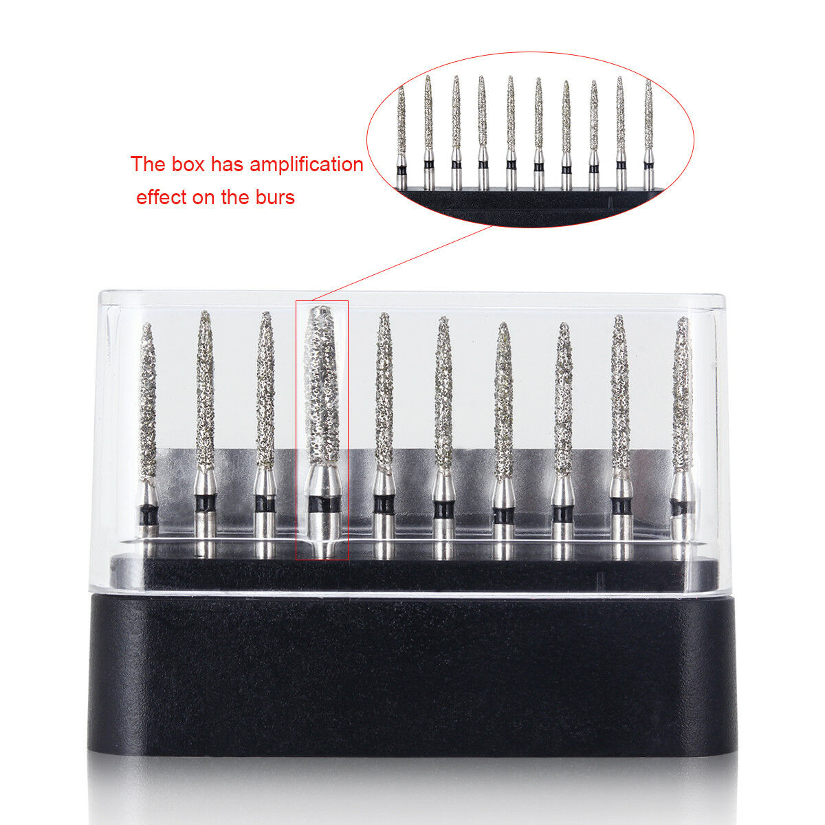 100X AZDENT Dental High Speed Super Coarse Diamond Burs Drills FO-11S 10pcs/Kit