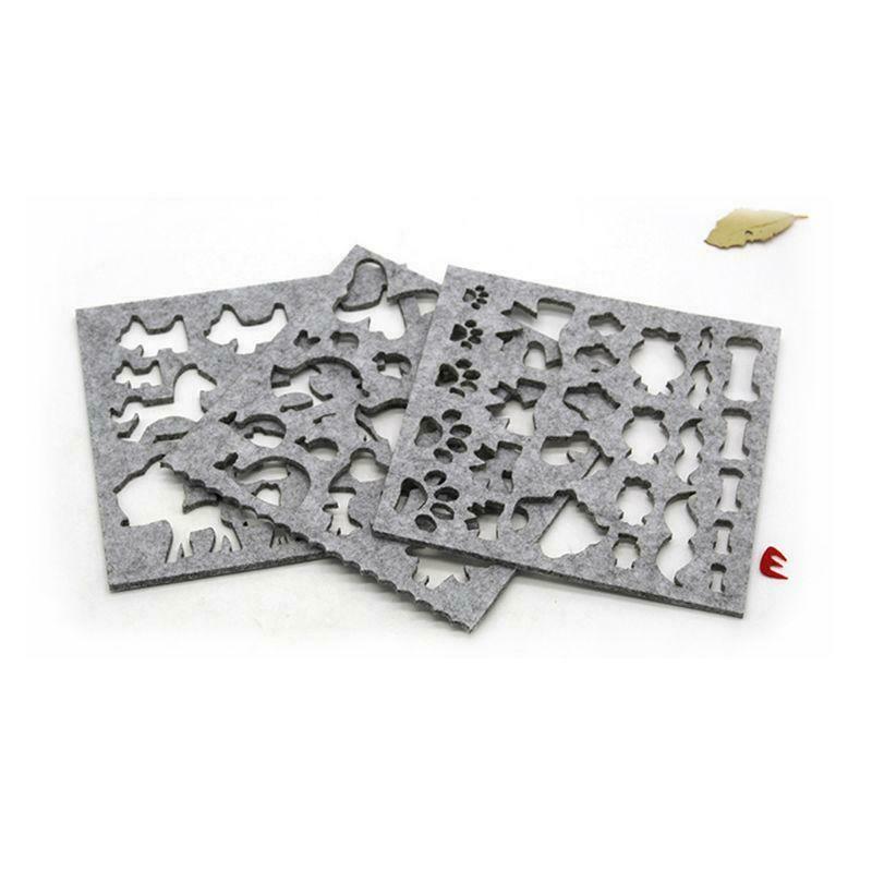 7pcs Wool Felt Mold Needle Felting DIY Craft Stencil Applique Handicraft Shaping