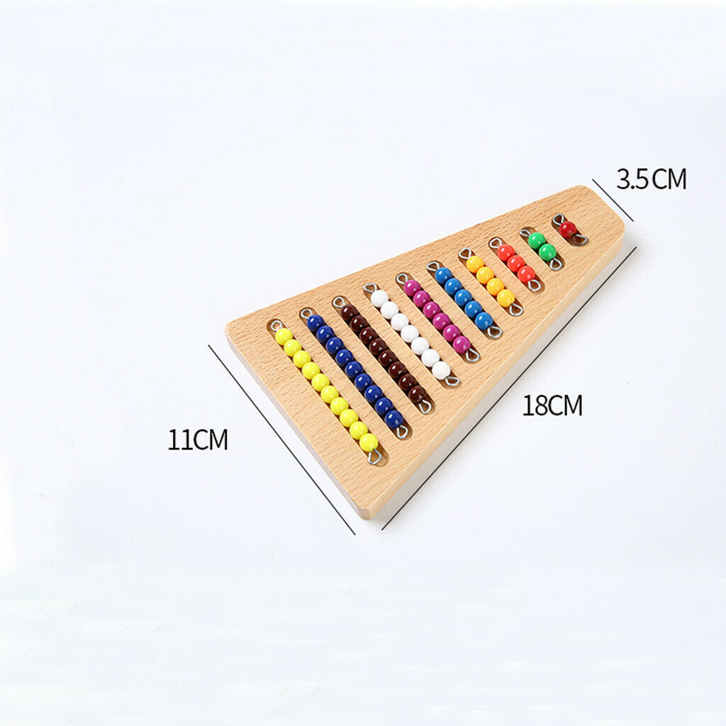Montessori Math Materials Colored Bead Stairs Early Preschool Learning Toys