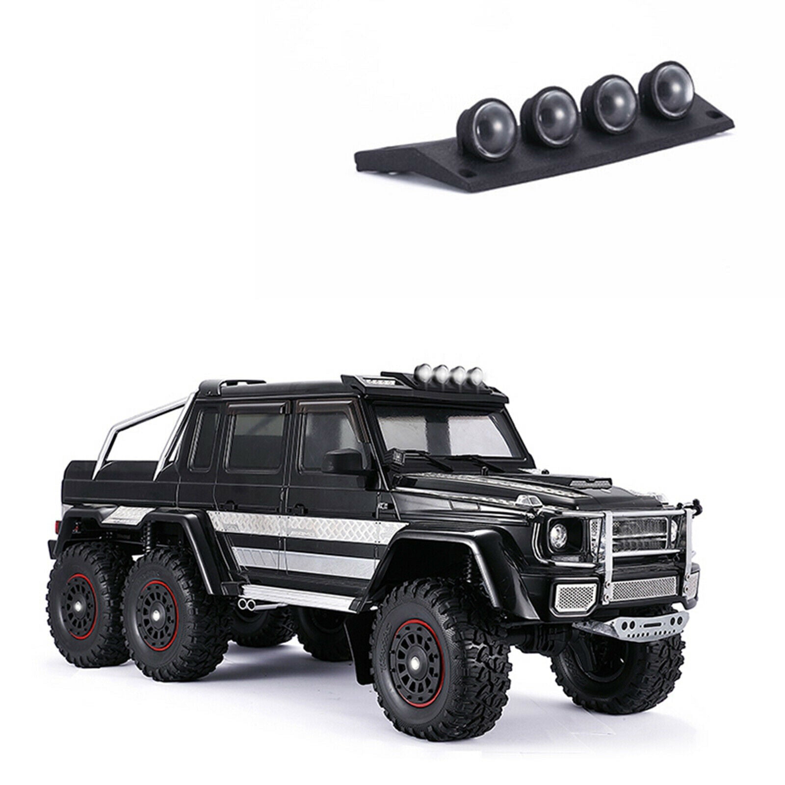 RC LED Roof Light Headlight Fit for TRX4 TRX6 G63 G500 1:10 RC Crawler Car