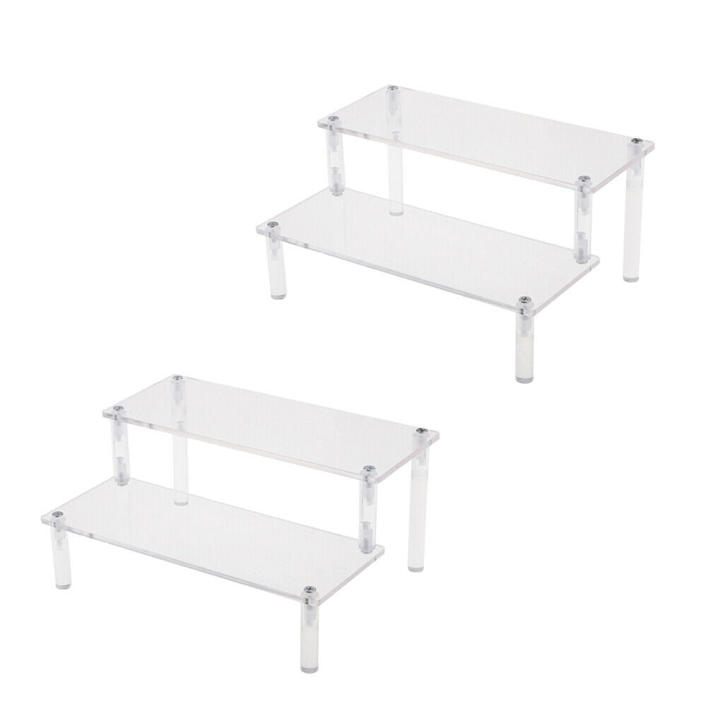 2pc Acrylic Shelf 2Tier Display Rack for Cupcake makeup perfume collectibles