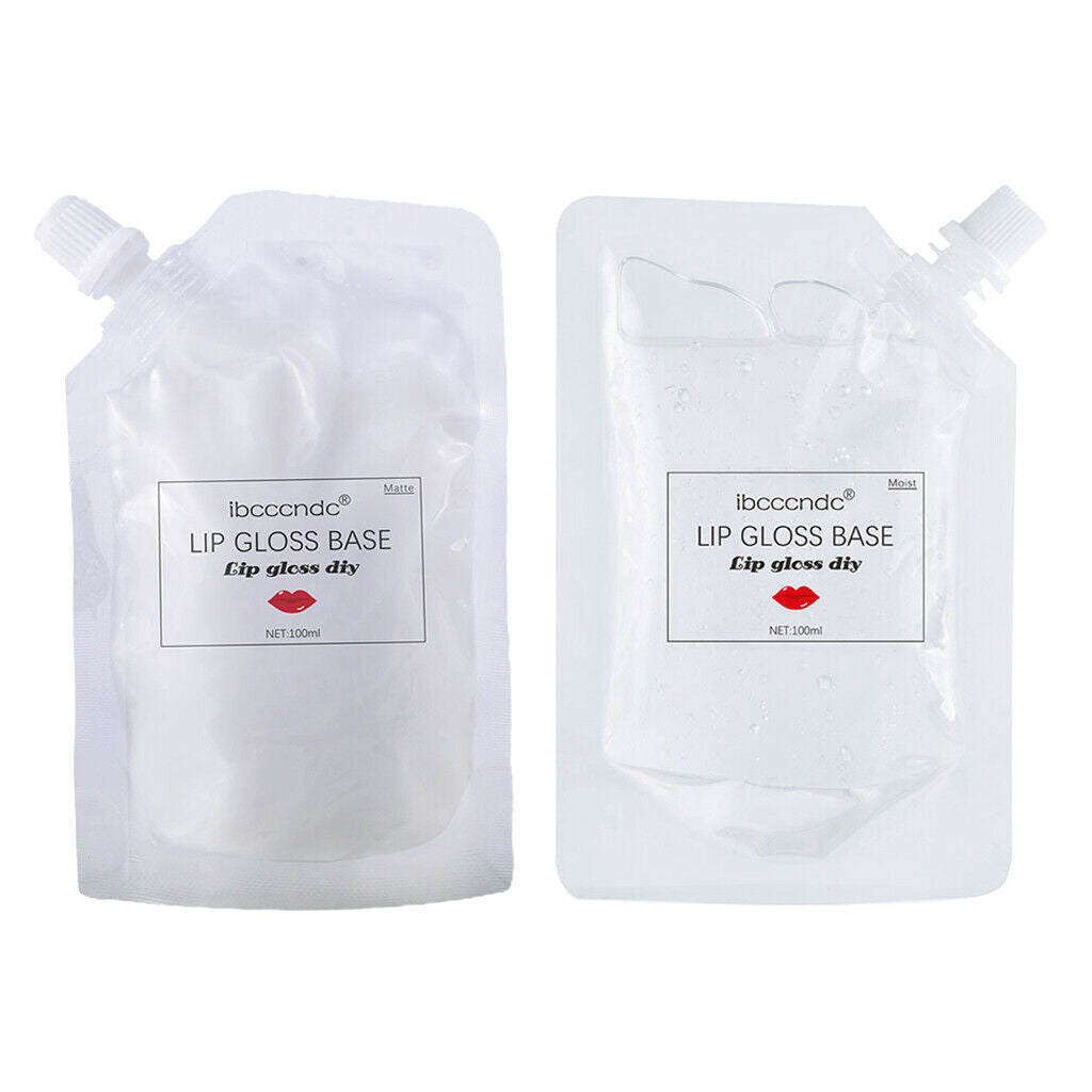 2Bags 100ml Makeup Lip Gloss Base Essence Hydrating Non-sticky DIY Gel