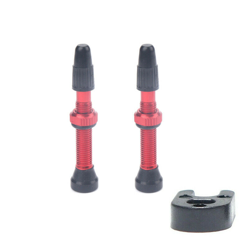 2 Pieces 1MM Bicycle Tire Valve with 40MM Vacuum Nozzle To Send A Type Wrench
