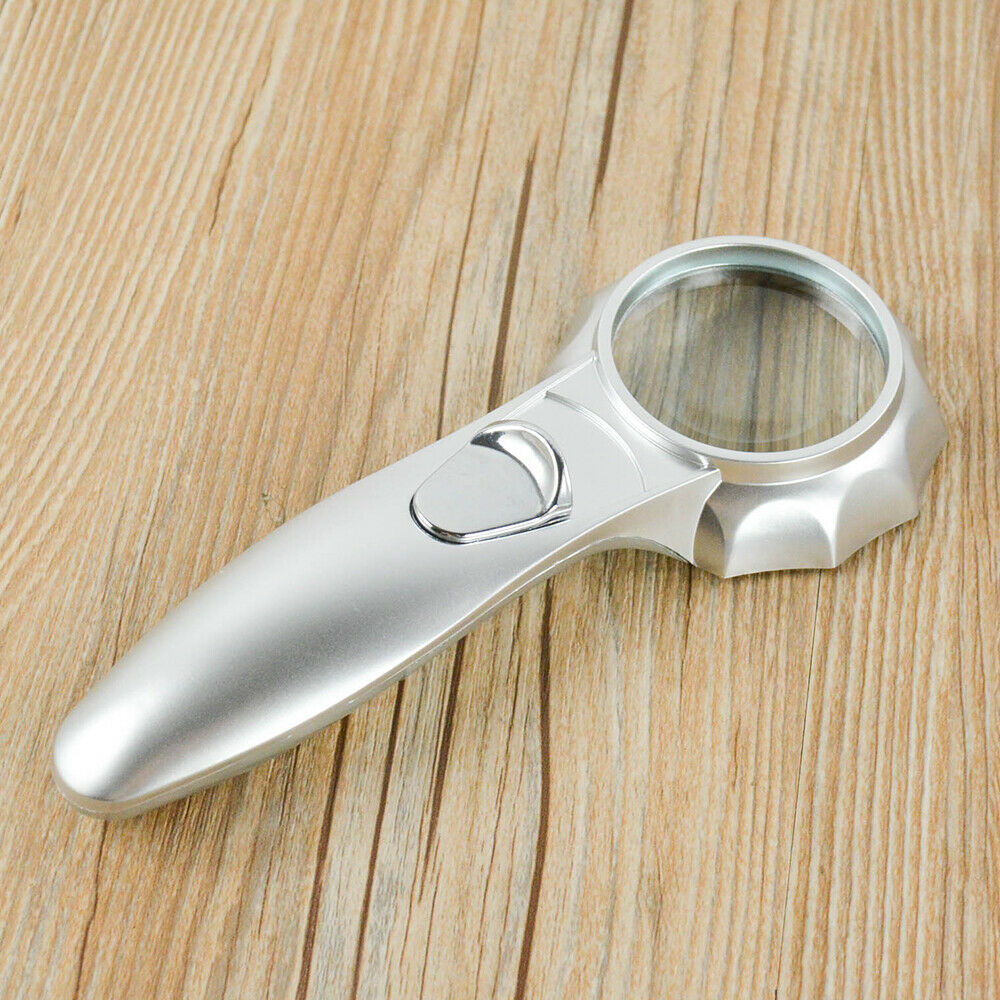 Old man magnifying Top loupe diamond  large  reading  LED light  lens