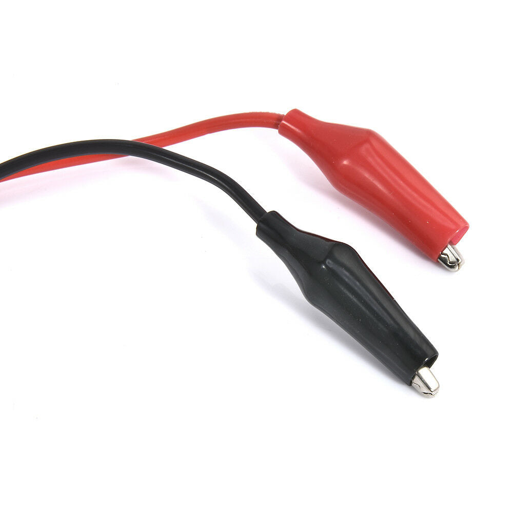 1X Red Alligator Test Hook Lead Clip To Banana Plug Probe Cable 1M 3.28ft Wires