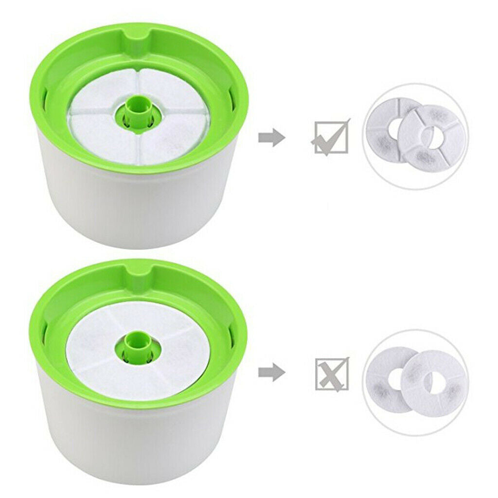 2PCs Pet Water  Replacement Filters, Premium Cotton Activated