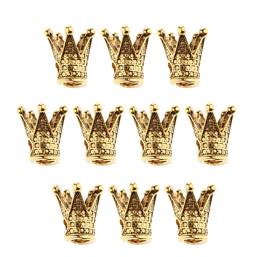 20Pcs Crown Shape Loose Spacer Bead for DIY Necklace Bracelet Jewelry Making