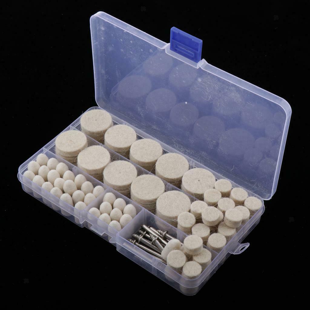 110pcs Wool Grinding Head Wheel Rotary Grinding And Polishing Tool +12xShank