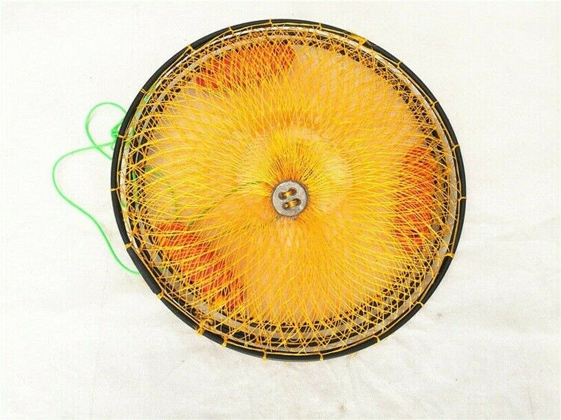 Fishing Bait Trap Cast Dip Net Foldable Cage Crab Fish Minnow Crawdad Shrimp Net